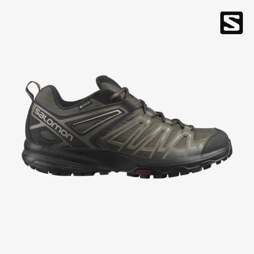 Olive Salomon X Crest GTX Men's Hiking Shoes | PH 80514F